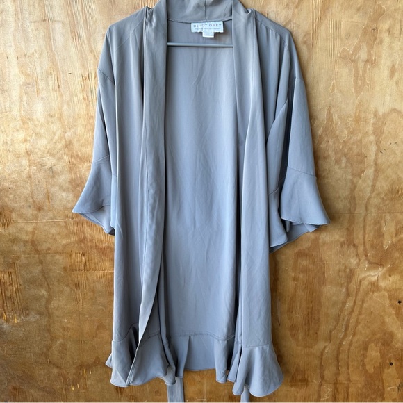 Birdy Grey Kenny Gray Ruffle Bridal Robe - Picture 2 of 7